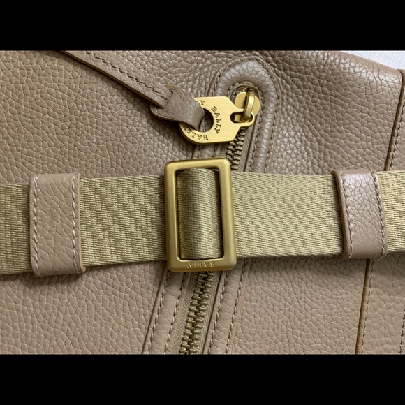 Bally tan/gold pebbled leather crossbody bag - Picture 6 of 16